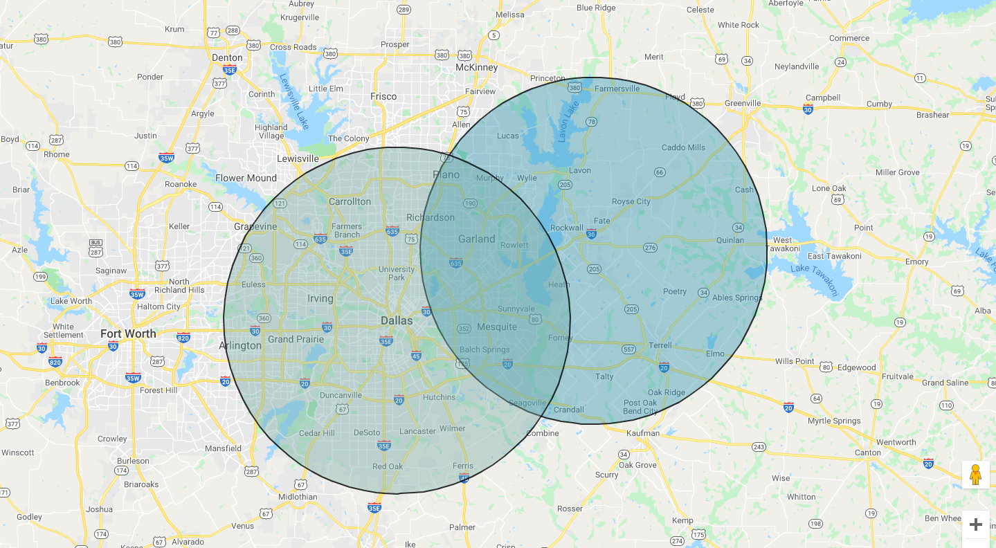 Area we served map