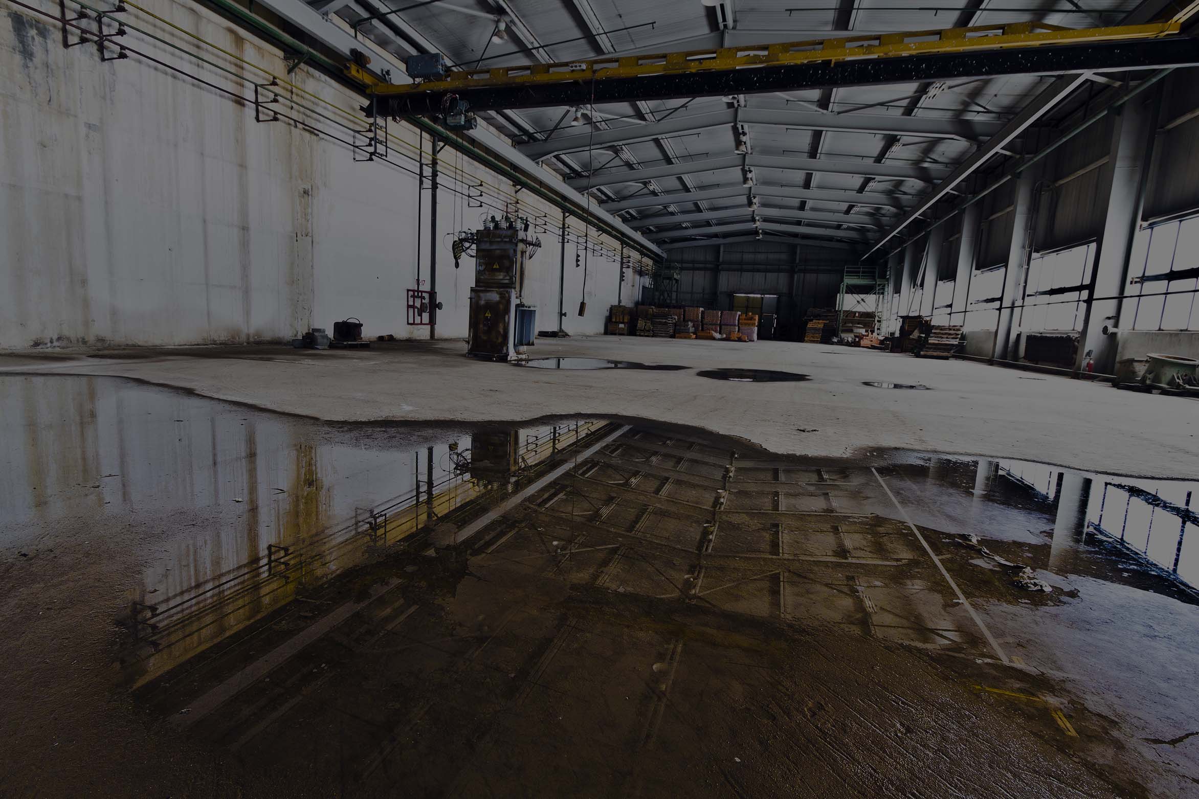 flooded warehouse